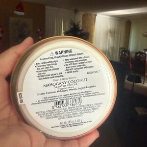 Bath & Body Works Mahogany Coconut Candle - White and Brown